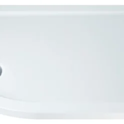 Essentials Offset Quadrant Shower Tray With Waste Left-Hand White 900 X 760 X 40mm