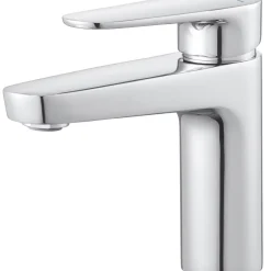 Swirl Caldew Basin Mono Mixer With Clicker Waste Silver