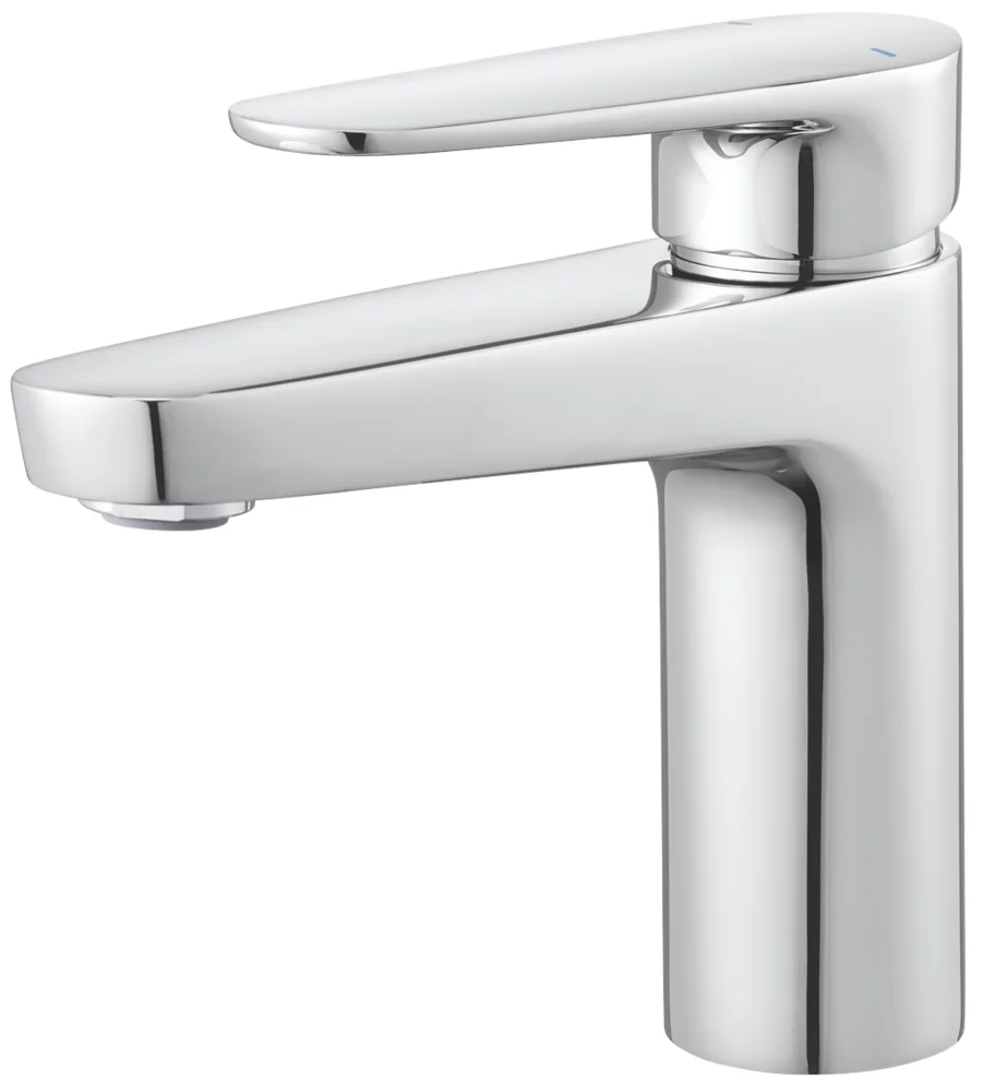 Swirl Caldew Basin Mono Mixer With Clicker Waste Silver