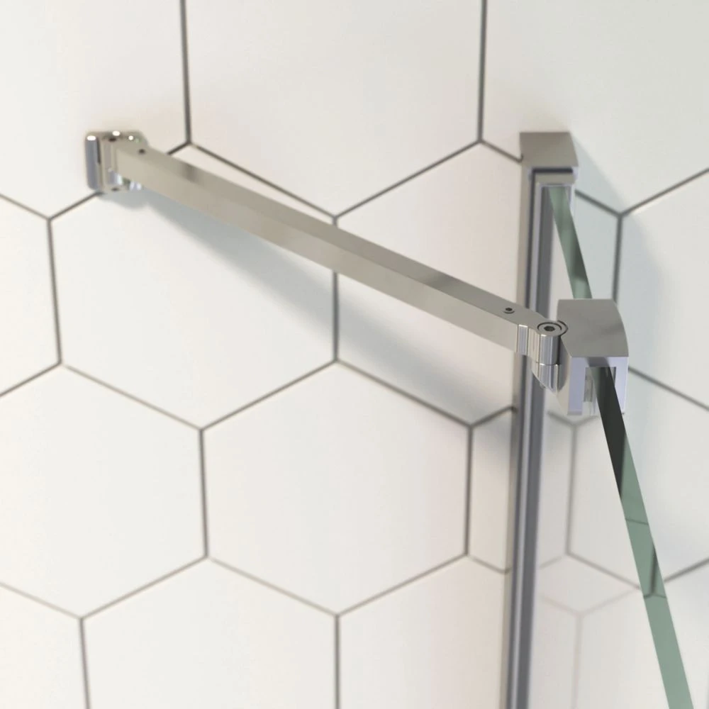 Aqualux Aquarius 6 Frameless Quadrant Shower Enclosure & Tray Non-Handed Chrome 900 X 900 X 1900mm - Image 4