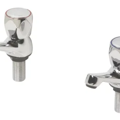 Swirl Contract Metal Head Bathroom Basin Taps Chrome