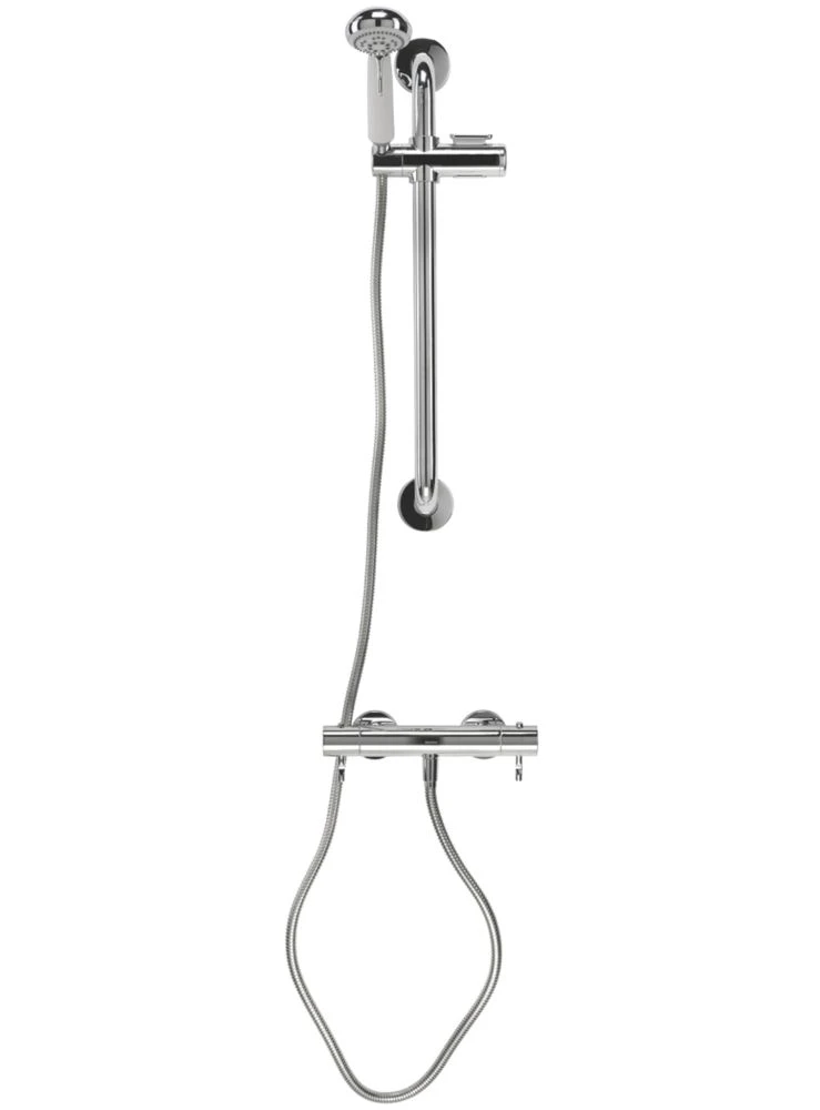 Croydex Metlex Inclusive Thermostatic Shower Set Modern Design Chrome - Image 2
