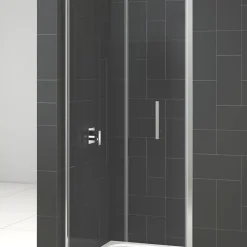 Triton Fast Fix Framed Rectangular Bi-Fold Shower Door Chrome 760 X 1900mm