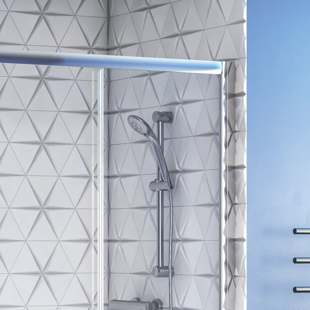 Aqualux Shine 6 Shower Enclosure With Tray & Thermostatic Mixer Shower 1200 X 800 X 1850mm - Image 4