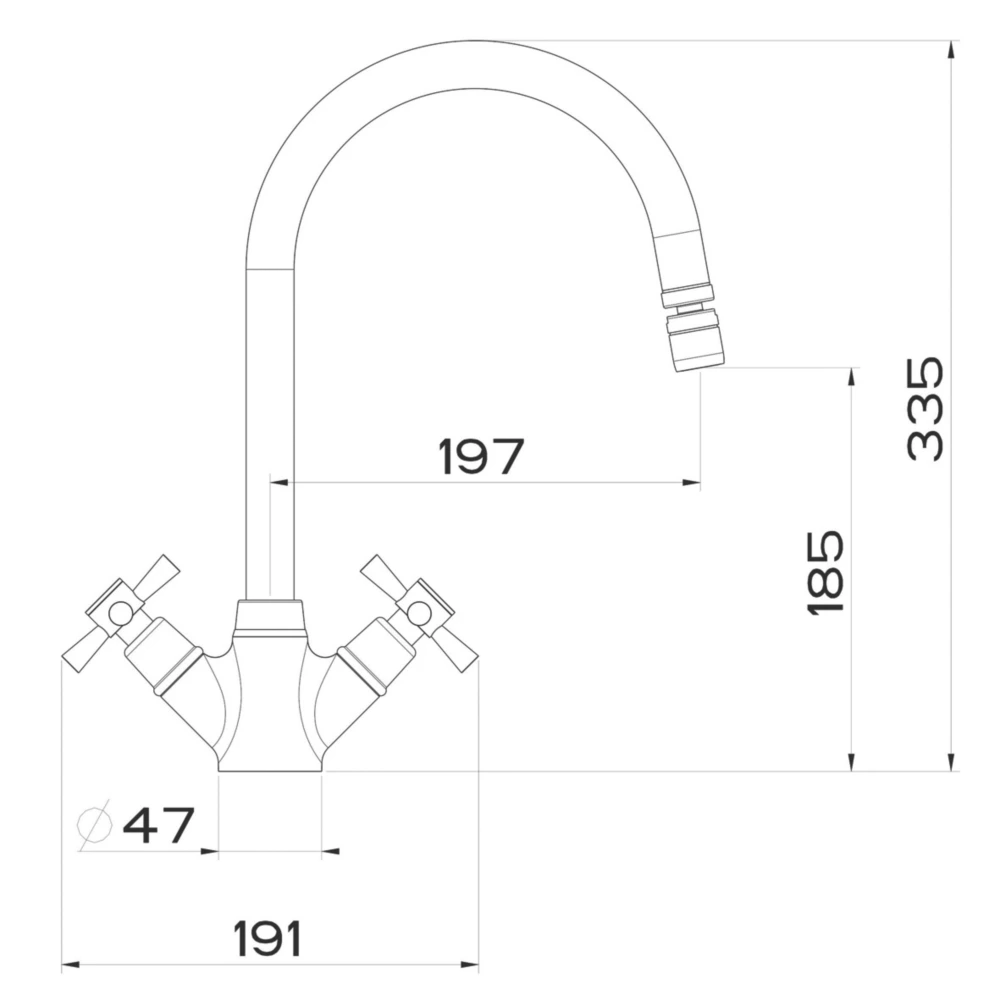 Franke Rotaflow Sink-Mounted Mono Mixer Kitchen Tap Chrome - Image 3