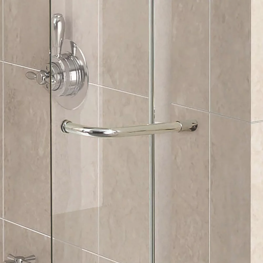 Aqualux Aqua 6 Framed Silver Bathscreen With Rail 1500 X 300mm - Image 3