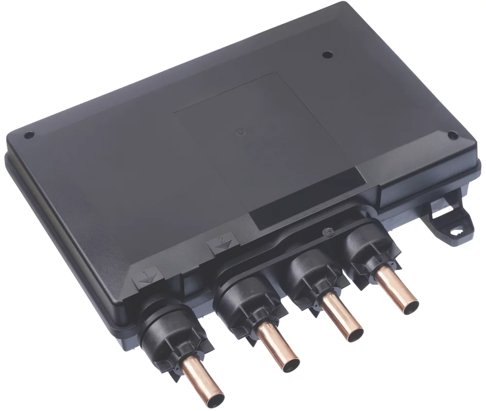 Mira Platinum Dual HP/Combi Ceiling-Fed Dual Outlet Black / Chrome Thermostatic Wireless Digital Mixer Shower - Image 3