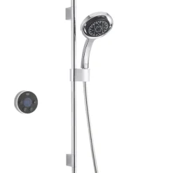 Mira Platinum Dual HP/Combi Ceiling-Fed Dual Outlet Black / Chrome Thermostatic Wireless Digital Mixer Shower