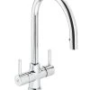 Abode Zest Pull-Out Mono Mixer Kitchen Tap Chrome
