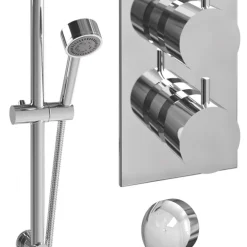 ETAL Mystique Rear-Fed Concealed Polished Chrome Thermostatic Bar Mixer Shower