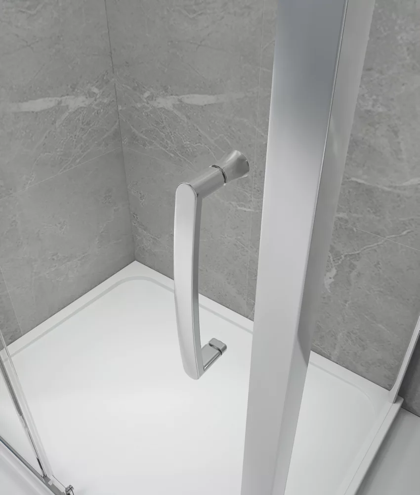 Triton Neo Eight Framed Rectangular Sliding Shower Door Chrome 1400 X 1900mm - Image 2