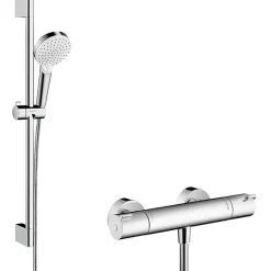 Hansgrohe Ecostat HP Rear-Fed Exposed Chrome Thermostatic Mixer Shower