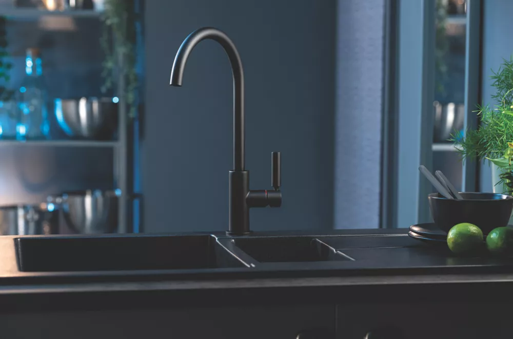 Abode Globe Single Lever Mono Mixer Kitchen Tap Black - Image 4
