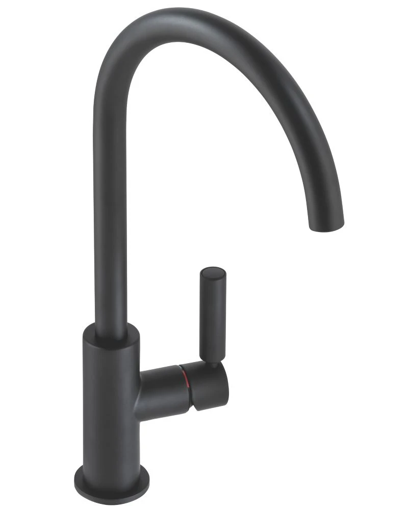 Abode Globe Single Lever Mono Mixer Kitchen Tap Black