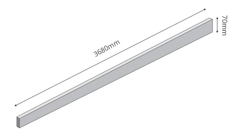 Maia Iceberg Upstand 3680 X 70 X 10mm - Image 3