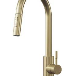 ETAL Cato Pull-Out Kitchen Mixer Tap Brushed Brass