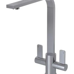 ETAL Stroud Twin Lever Kitchen Mixer Tap Polished Chrome