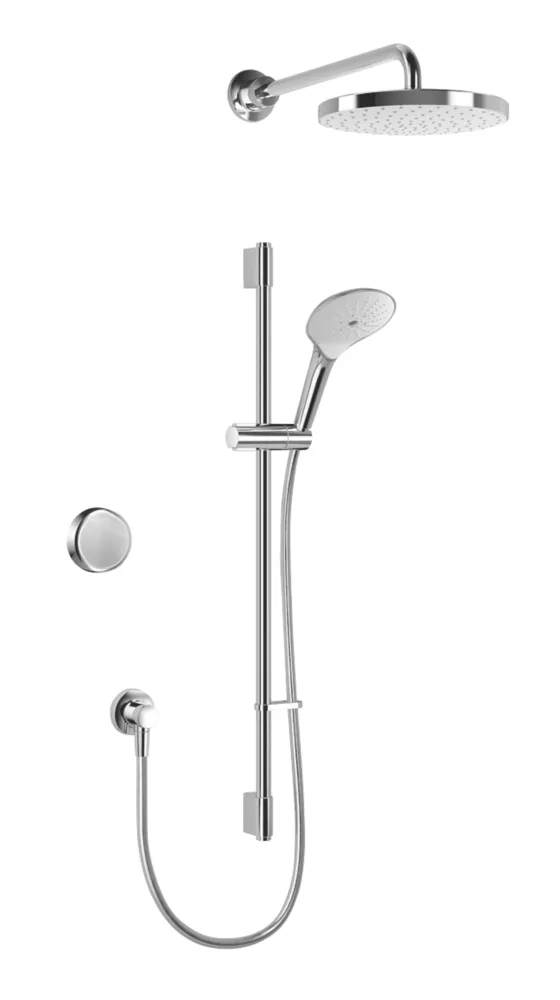 Mira Activate Gravity-Pumped Rear-Fed Dual Outlet Chrome Thermostatic Digital Mixer Shower