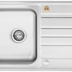 Bristan Index 1 Bowl Stainless Steel Reversible Sink & Drainer 860 X 500mm