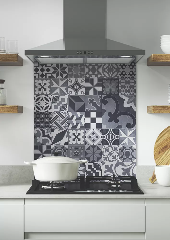 Splashwall Grey / White / Black Alloy Splashback 900 X 800 X 4mm - Image 3