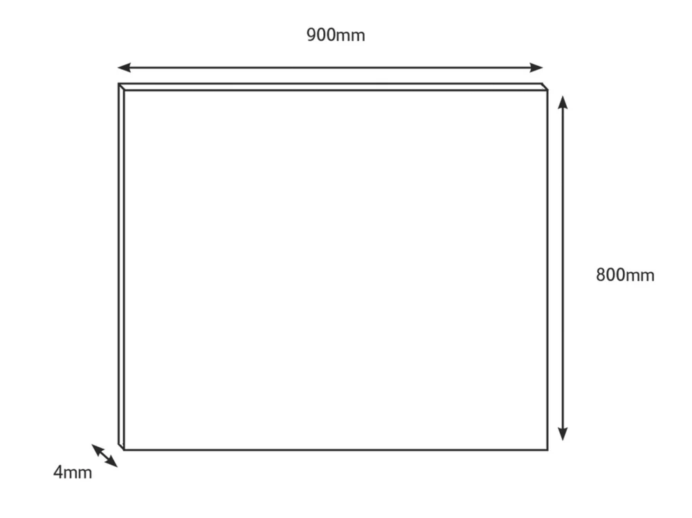 Splashwall Grey / White / Black Alloy Splashback 900 X 800 X 4mm - Image 4