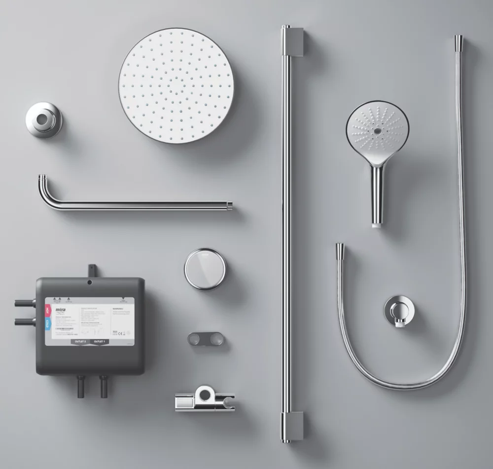 Mira Activate HP/Combi Rear-Fed Dual Outlet Chrome Thermostatic Digital Mixer Shower - Image 6