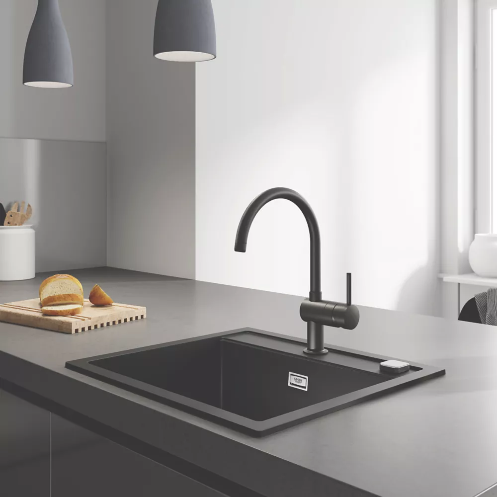 Grohe Minta Kitchen Mono Mixer Tap Matt Black - Image 2