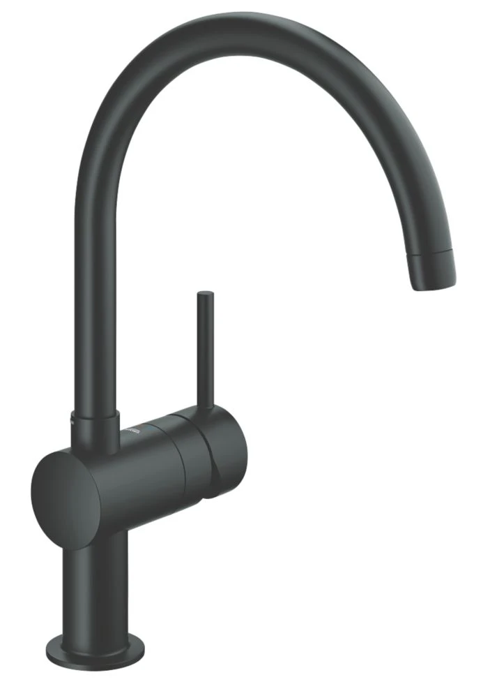Grohe Minta Kitchen Mono Mixer Tap Matt Black