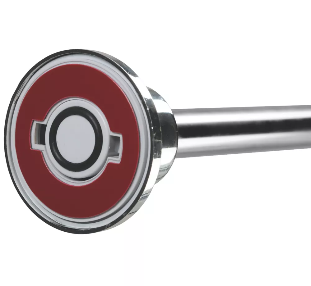 Croydex Round Telescopic Shower Rod Aluminium Chrome 2298mm - Image 2