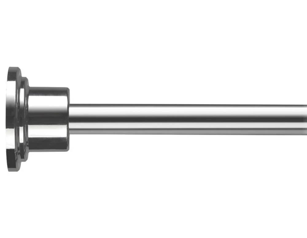 Croydex Round Telescopic Shower Rod Aluminium Chrome 2298mm