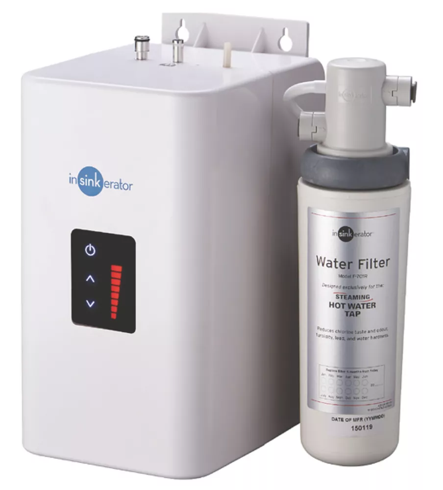 InSinkErator Moderno Hot & Cold Water Side Tap Brushed Steel - Image 2