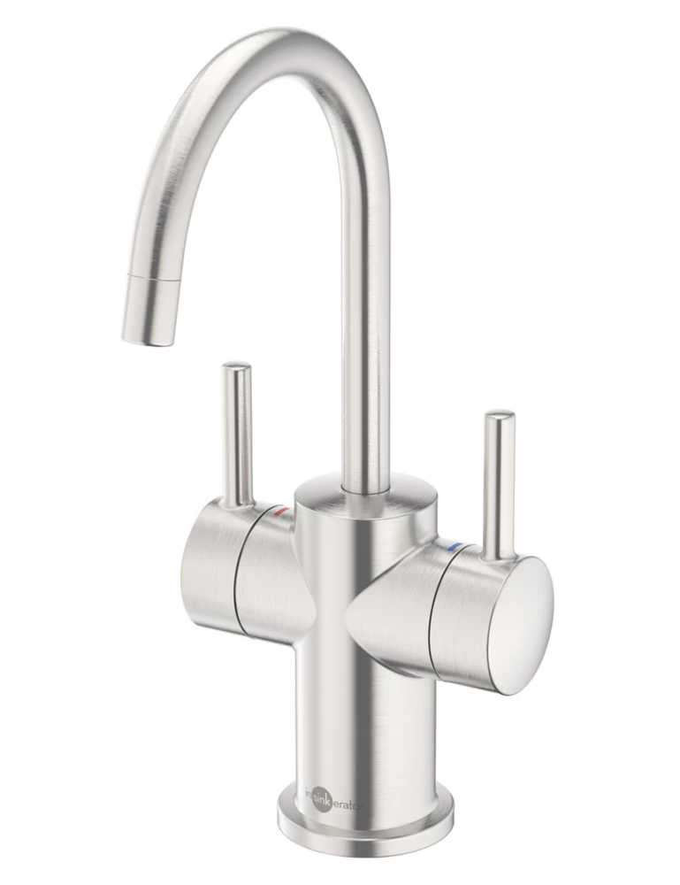 InSinkErator Moderno Hot & Cold Water Side Tap Brushed Steel