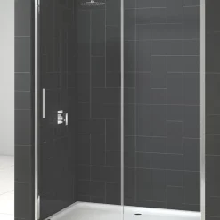 Triton Fast Fix Framed Rectangular Sliding Shower Door Chrome 1000 X 1900mm
