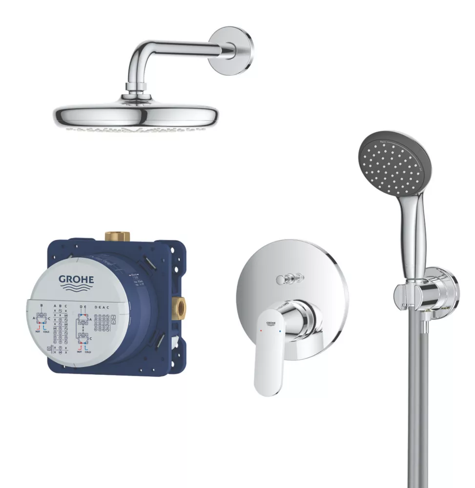 Grohe Get Perfect HP Rear-Fed Concealed Chrome Shower Set - Image 2
