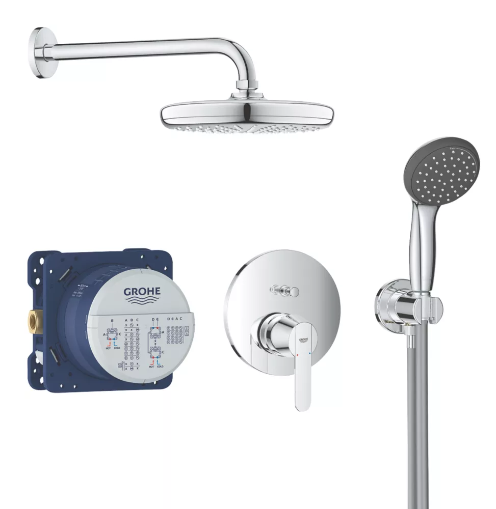 Grohe Get Perfect HP Rear-Fed Concealed Chrome Shower Set