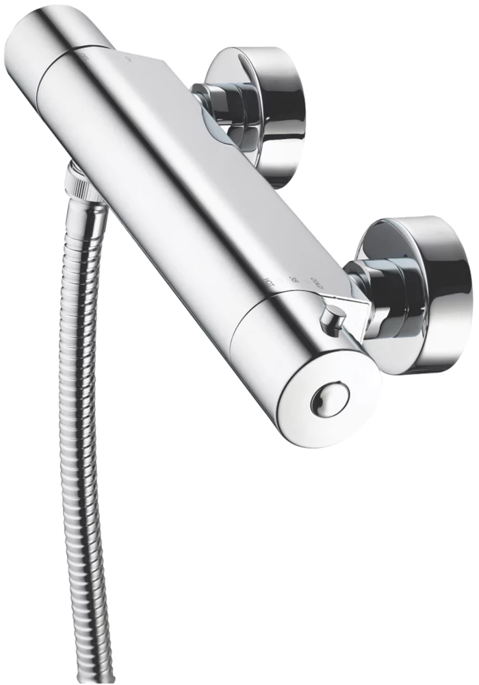 Aqualisa Sierra Cool Touch Rear-Fed Exposed Chrome Thermostatic Bar Mixer Shower - Image 3
