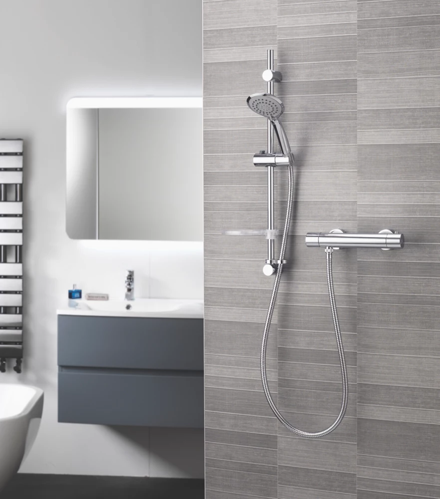 Aqualisa Sierra Cool Touch Rear-Fed Exposed Chrome Thermostatic Bar Mixer Shower - Image 5