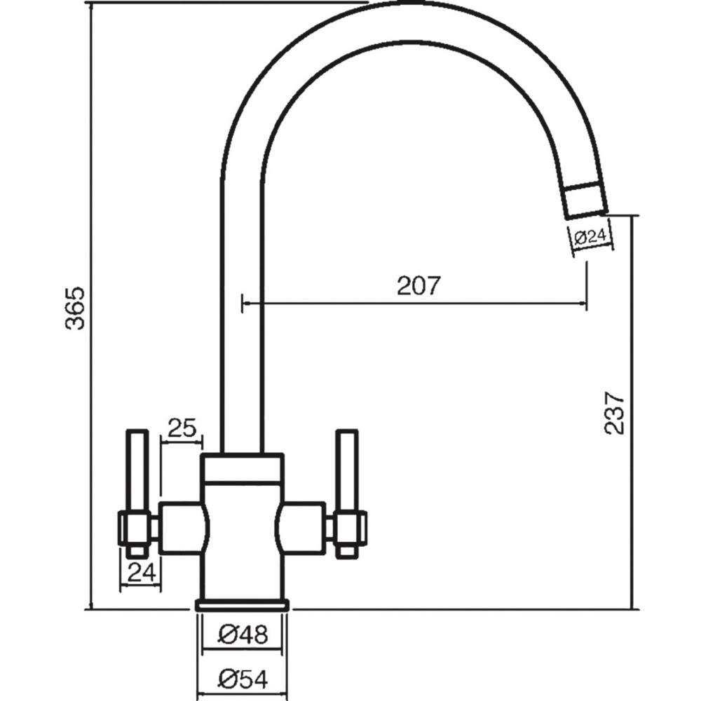 Clearwater Rococo Monobloc Mixer Tap Brusheed Brass PVD - Image 3