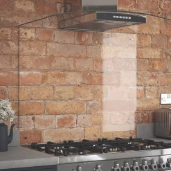 Splashback Clear Splashback With Chrome Caps 900 X 750 X 6mm