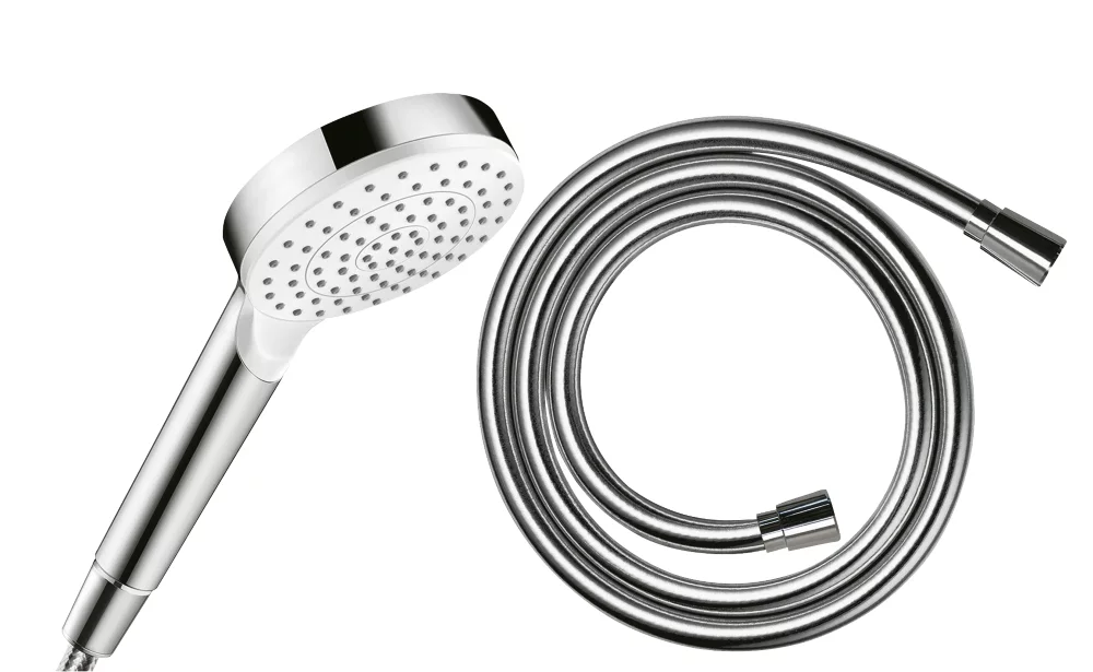 Hansgrohe Crometta Hand Shower Holder Set Modern Design White/Chrome