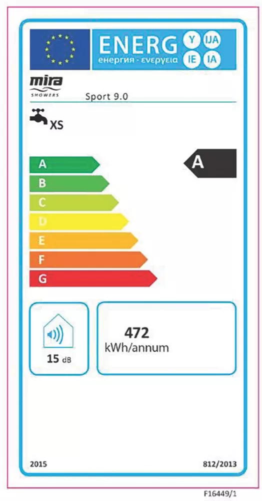 Mira Sport White / Chrome 9kW Manual Electric Shower - Image 6