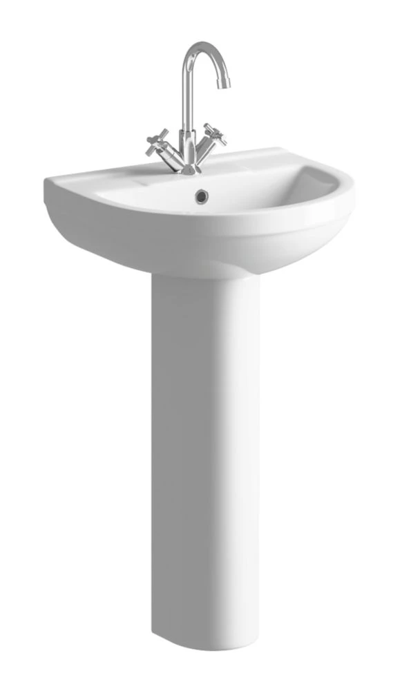 Essentials Walker Contemporary Single-Ended Bathroom Suite With Acrylic Bath - Image 3