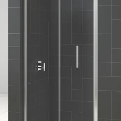 Triton Fast Fix Framed Rectangular Bi-Fold Shower Door Chrome 800 X 1900mm
