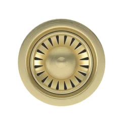 ETAL Sink Strainer Waste Without Overflow Brushed Brass 90mm