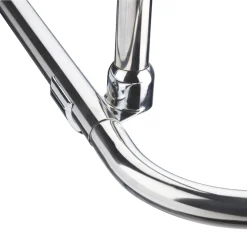 Croydex L-Shaped Shower Curtain Rail & Support Stainless Steel Chrome 2000mm