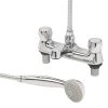 Swirl Contract Deck-Mounted Metal Head Bath Shower Mixer Tap