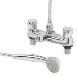Swirl Contract Deck-Mounted Metal Head Bath Shower Mixer Tap