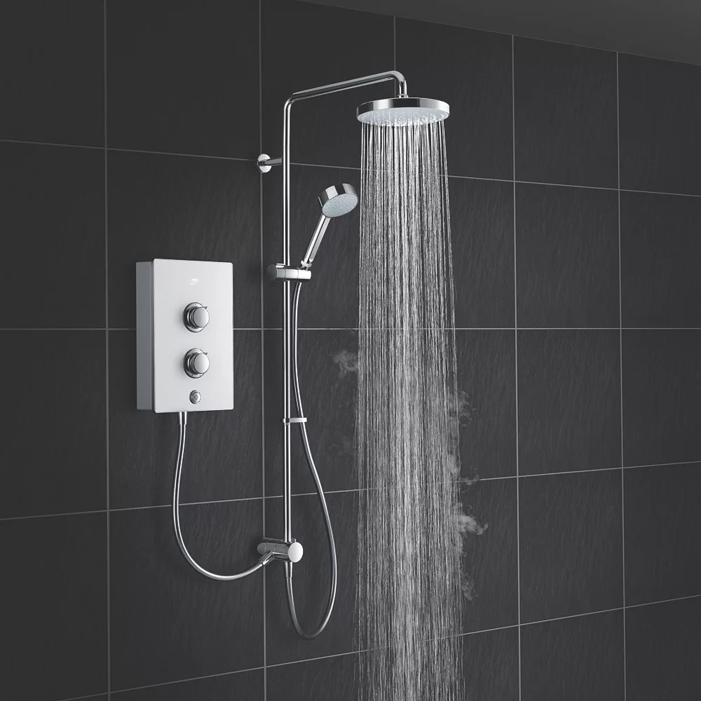 Mira Decor Dual White / Chrome 10.8kW Manual Electric Shower - Image 8