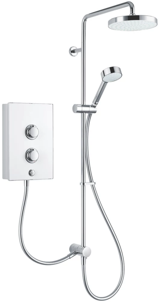 Mira Decor Dual White / Chrome 10.8kW Manual Electric Shower