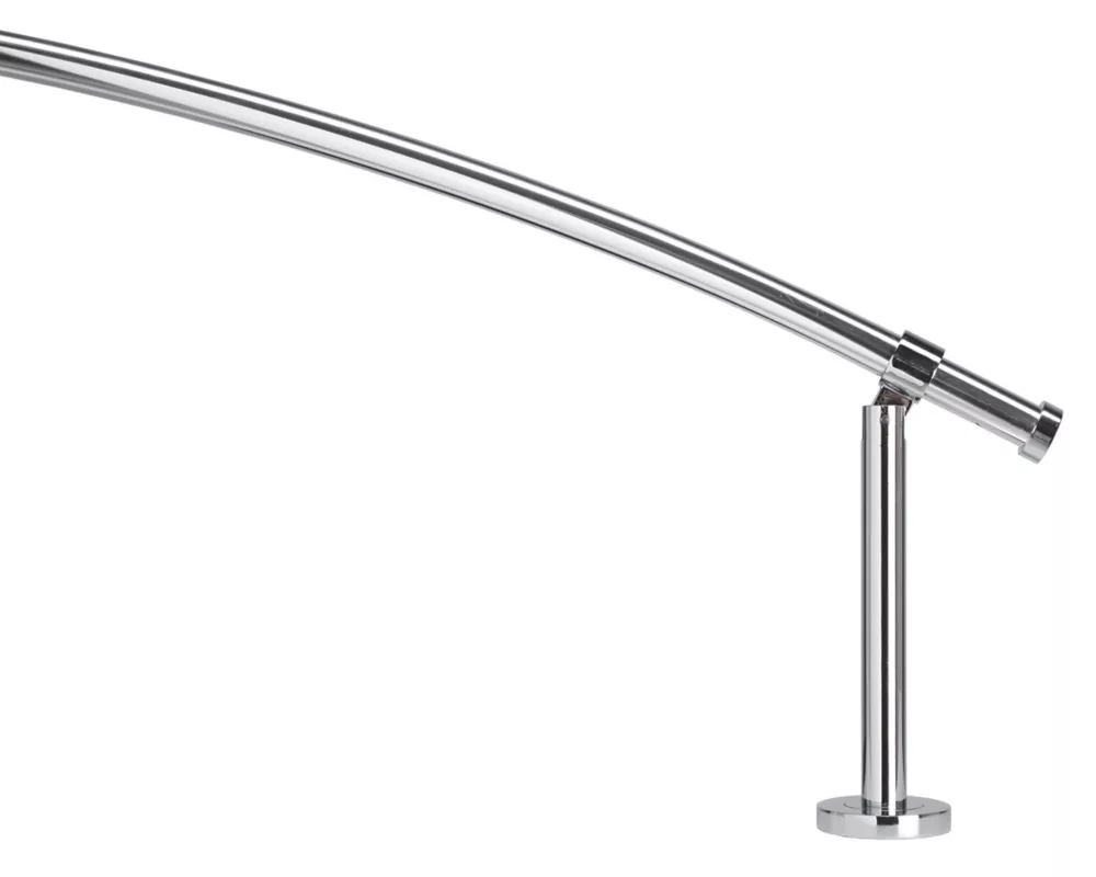 Croydex Curved Shower Rod Aluminium Bright Chrome-Plated 2000mm - Image 3